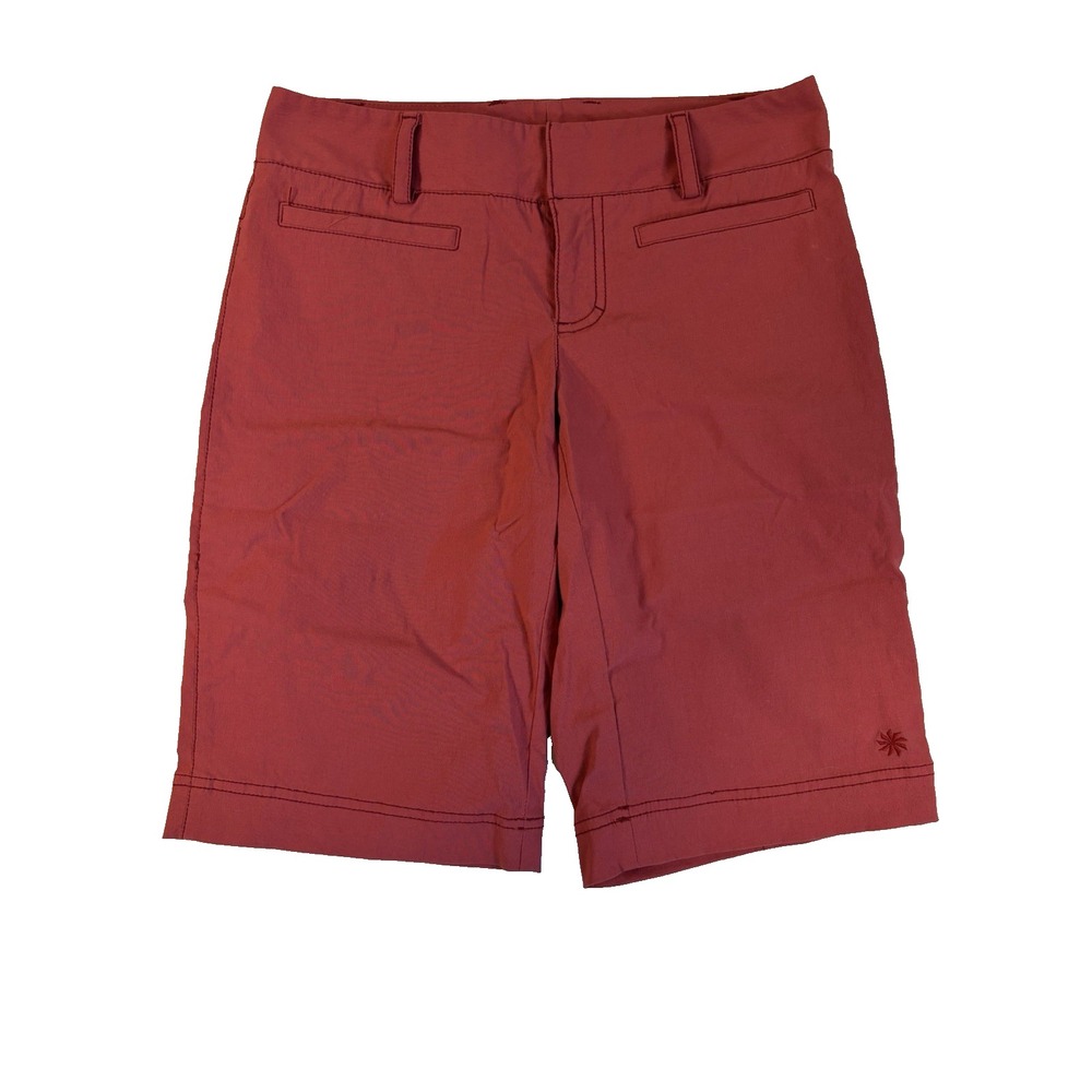 Athleta Trekkie Bermuda Shorts Women's 0 Red Hiking Trail Outdoor Stretch 689545